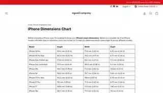 A Good iPhone Dimensions Chart | All Models & Sizes Listed
– agood company