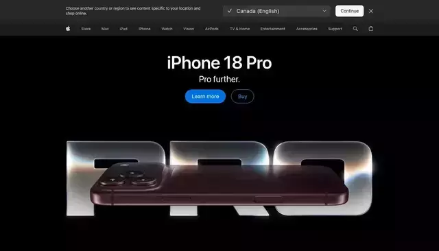 apple.com homepage screenshot