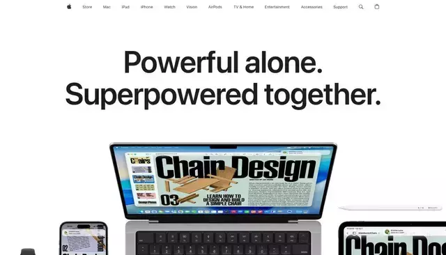 apple.com homepage screenshot