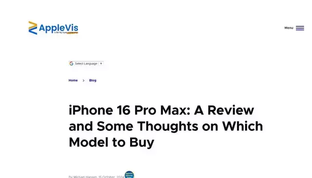 applevis.com homepage screenshot