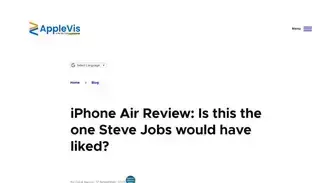 Apple Vis iPhone Air Review: Is this the one Steve Jobs would have liked? | AppleVis