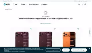 Att Compare Apple iPhones: See the iPhone 17 vs. Air, 16 & More