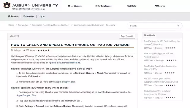 auburn.service-now.com homepage screenshot