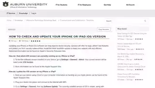 Service Now - Apple iOS Operating System: How to Check and Update Your Device's iOS Version - Service Portal