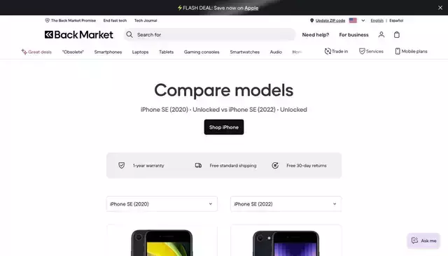 backmarket.com homepage screenshot