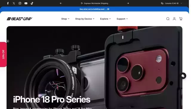 beastgrip.com homepage screenshot