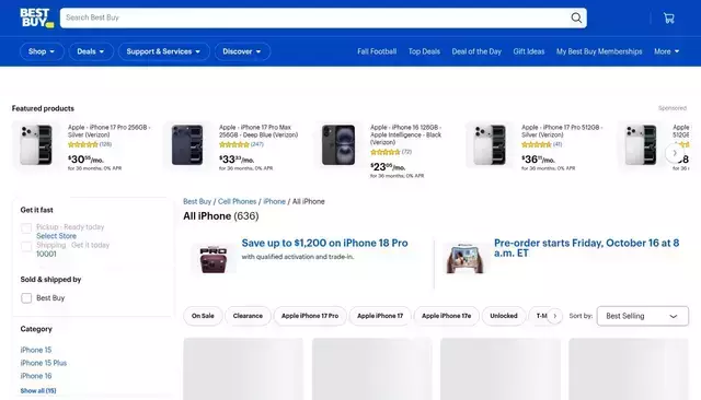 bestbuy.com homepage screenshot