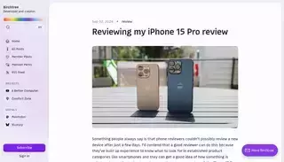 Birch Tree Reviewing my iPhone 15 Pro review