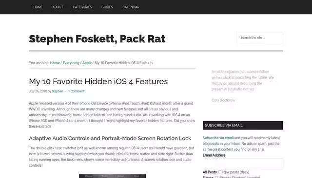 blog.fosketts.net homepage screenshot