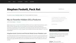 Foskett S My 10 Favorite Hidden iOS 4 Features - Stephen Foskett, Pack Rat