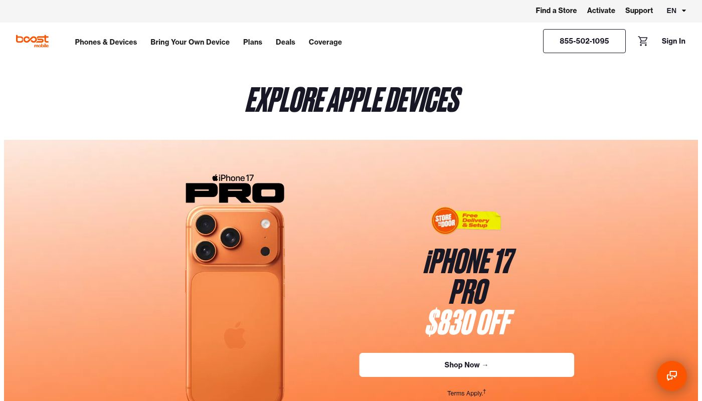 Apple Devices, Deals, & All-New iPhone 17 | Boost Mobile