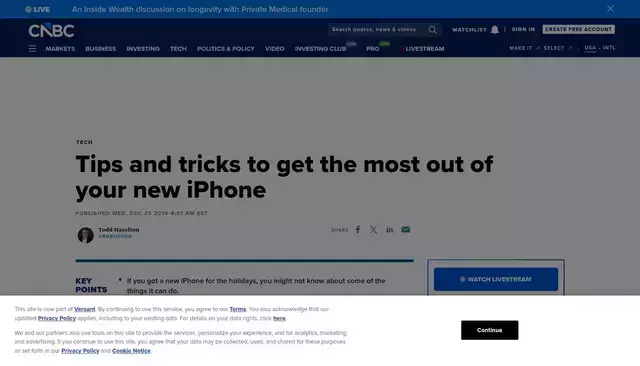cnbc.com homepage screenshot