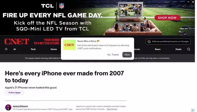 cnet.com homepage screenshot