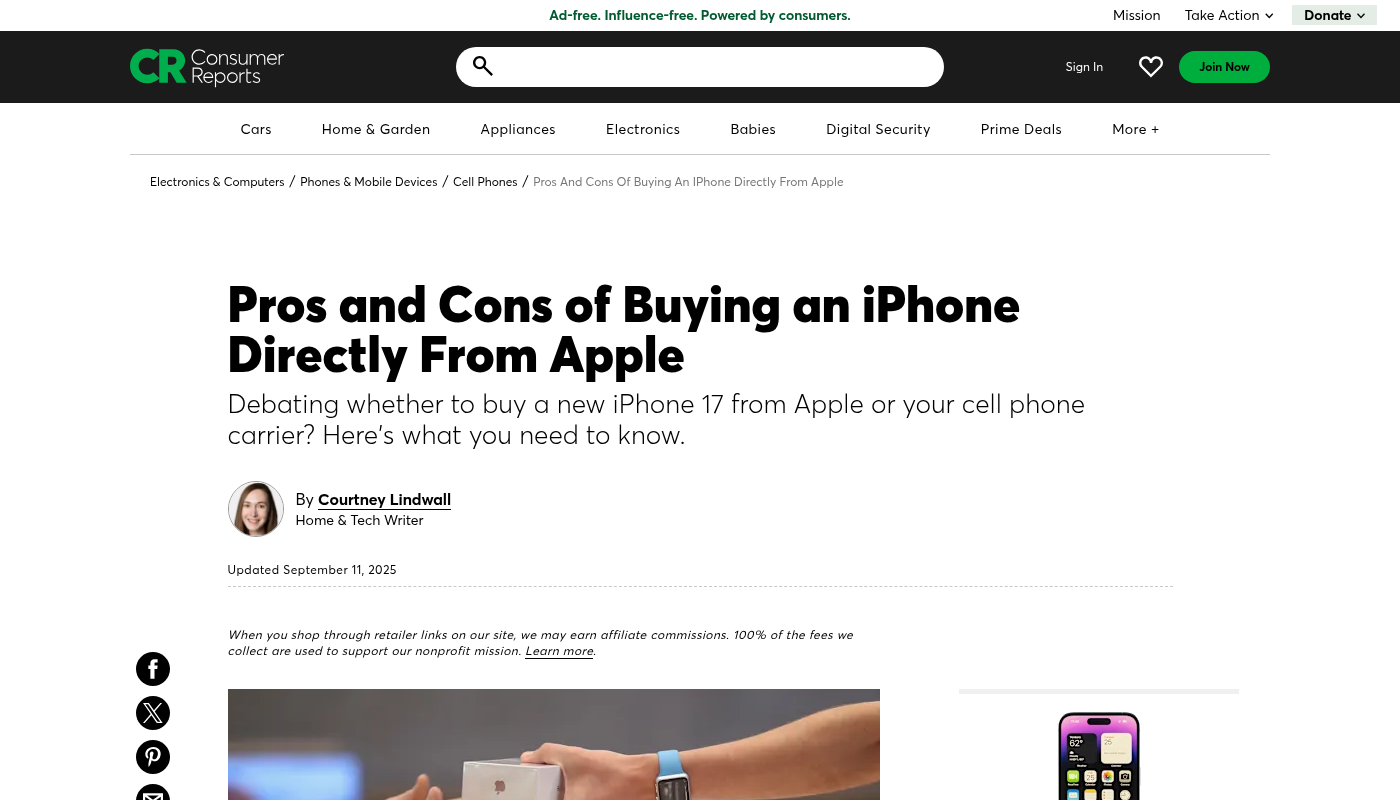 Pros and Cons of Buying an iPhone Directly From Apple - Consumer Reports