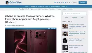 Cult Of Mac iPhone 18 Pro and Pro Max rumors: What we know | Cult of Mac