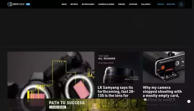 dpreview.com homepage screenshot