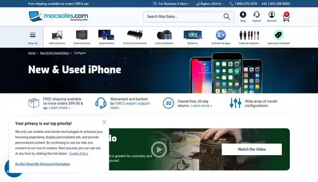 eshop.macsales.com homepage screenshot