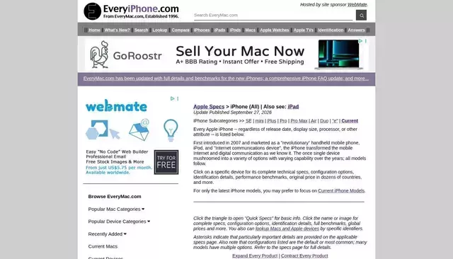 everymac.com homepage screenshot