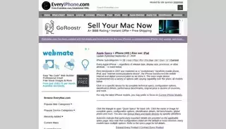 Every Mac All Apple iPhone Specs (2007-Current): EveryiPhone.com