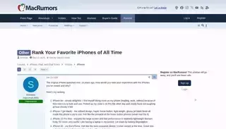 Macrumors Rank Your Favorite iPhones of All Time | MacRumors Forums