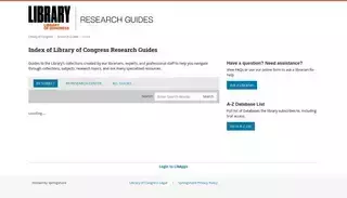 Loc Home - Research Guides at Library of Congress