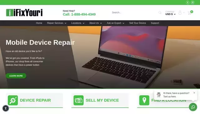 ifixyouri.com homepage screenshot