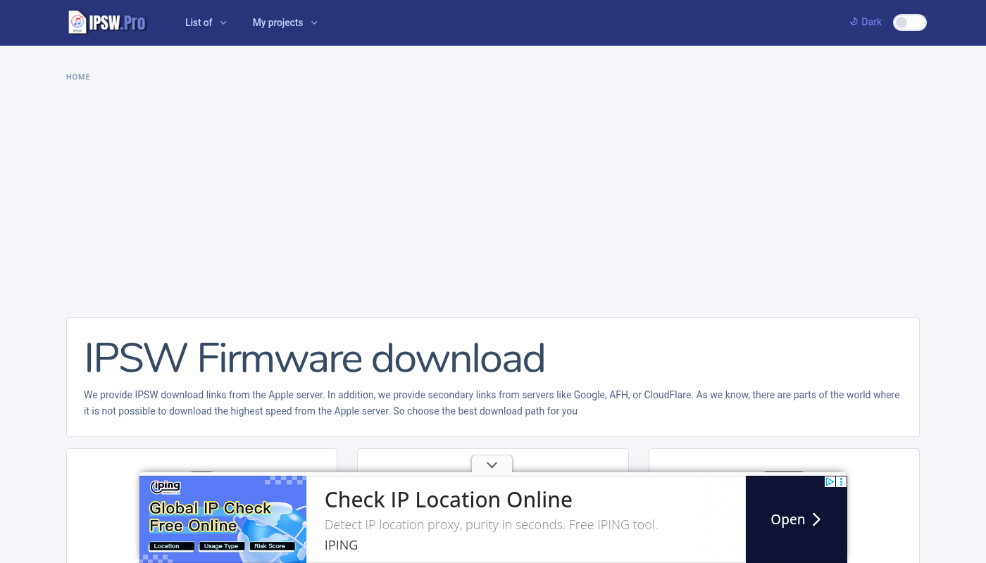 IPSW.Pro - Download Apple iPhone iPad iPod, Mac Firmware IPSW