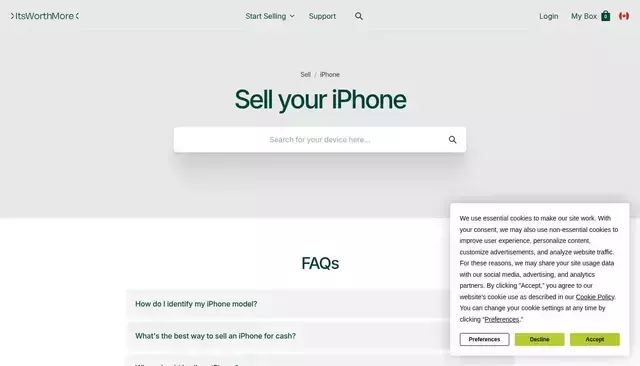 itsworthmore.com homepage screenshot