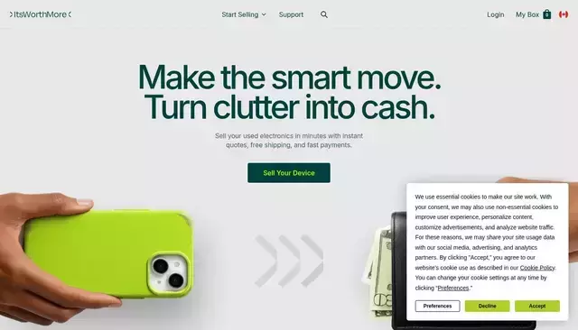 itsworthmore.com homepage screenshot