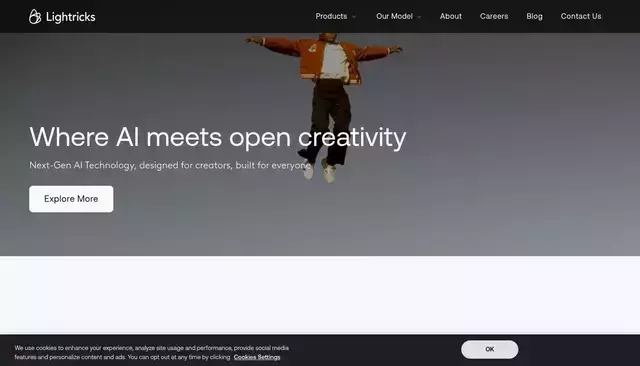lightricks.com homepage screenshot