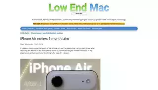 Low End Mac iPhone Air review: 1 month later - Low End MacLow End Mac