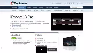 Macrumors iPhone 18 Pro:  Everything We Know | MacRumors