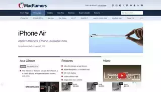 Macrumors iPhone Air:  Everything We Know | MacRumors