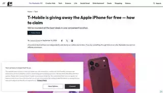 Mash Able T-Mobile is giving away the Apple iPhone 17 for free — how to qualify | Mashable