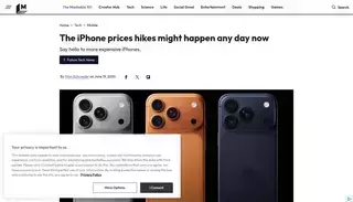 Mash Able Apple price hikes are 'fairly imminent,' report says | Mashable