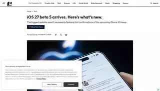 Mash Able iOS 27 beta 5 arrives. Here’s what’s new. | Mashable