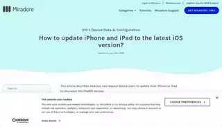 Mirador E How to update iPhone and iPad to the latest iOS version? | Miradore