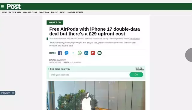 nottinghampost.com homepage screenshot