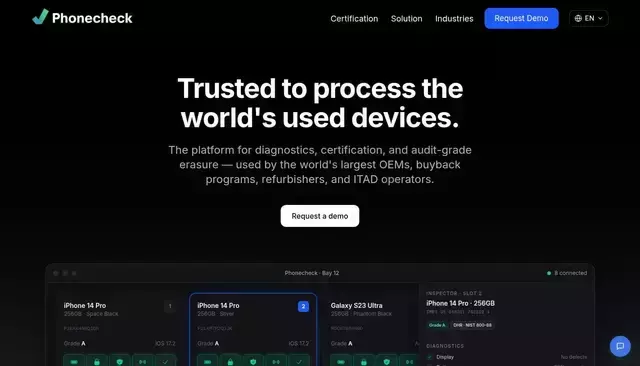 phonecheck.com homepage screenshot