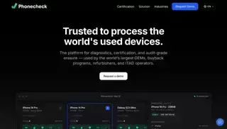 Phone Check Phonecheck — Trusted to process the world's used devices