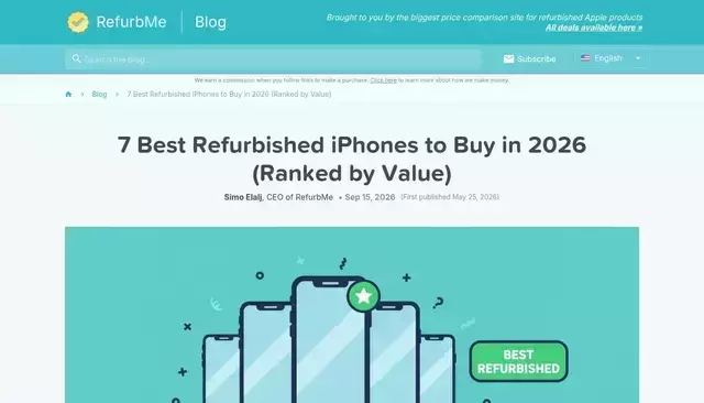 refurb.me homepage screenshot