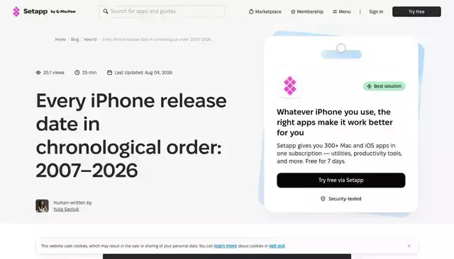 setapp.com homepage screenshot