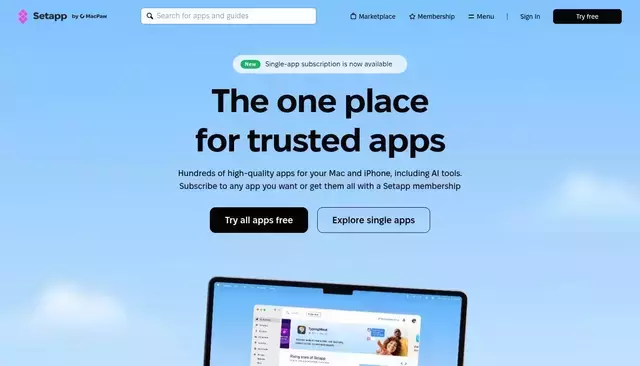 setapp.com homepage screenshot