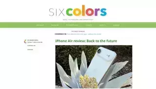 Six Colors iPhone Air review: Back to the future – Six Colors