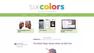 Six Colors Six Colors – Apple, technology, and other stuff
