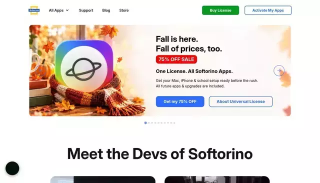 softorino.com homepage screenshot