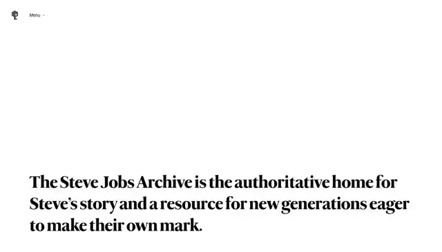 stevejobsarchive.com homepage screenshot