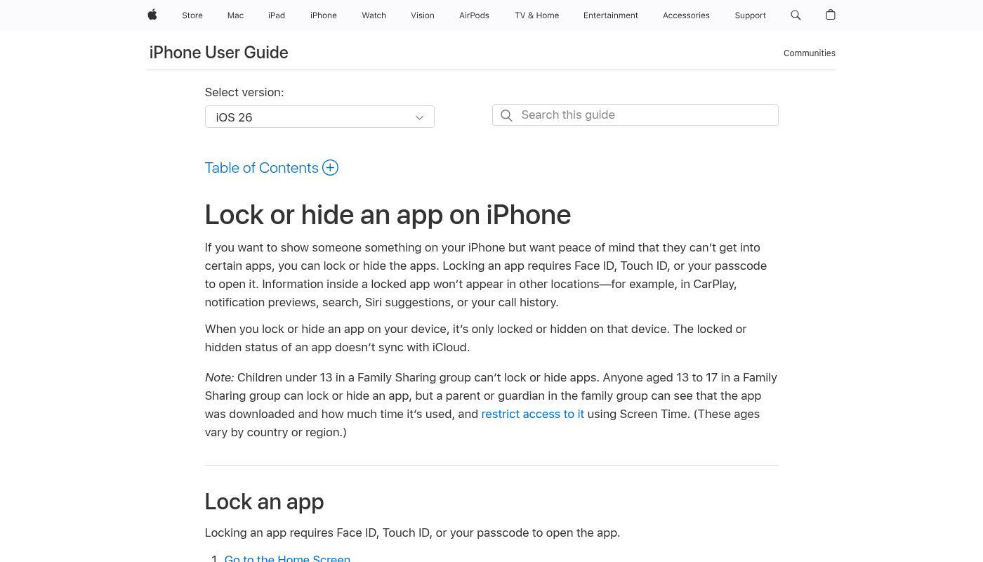 Lock or hide an app on iPhone - Apple Support