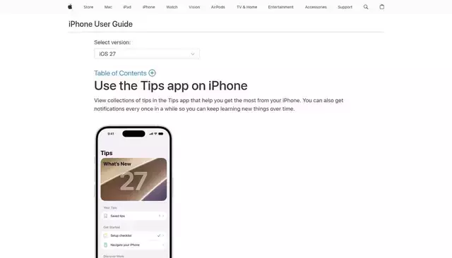 support.apple.com homepage screenshot