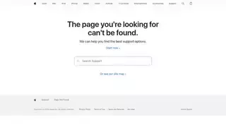 Apple Page Not Found - Apple Support